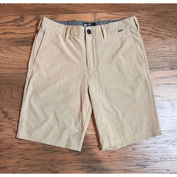 Hurley Men’s Phantom Hybrid Khaki Walkshort Casual Golf Athletic Size 30W - Picture 1 of 6